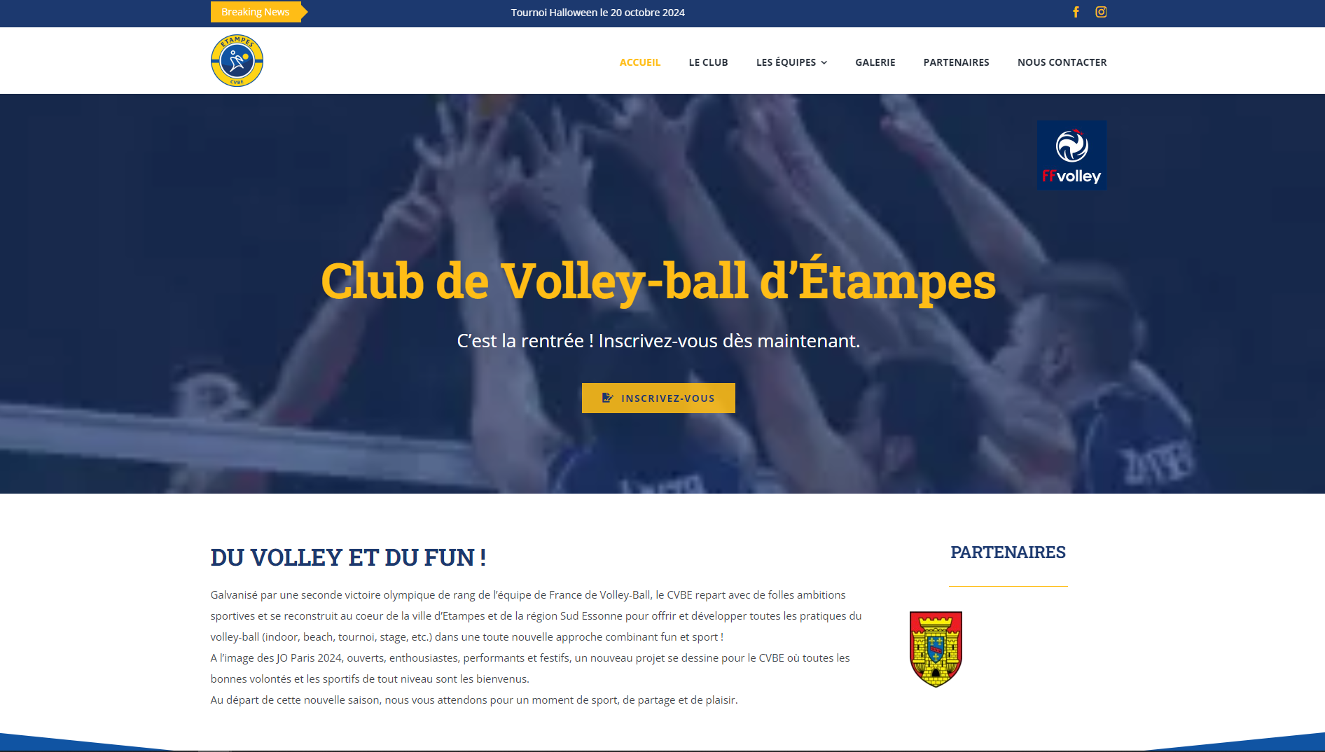 Home page nouveau site CVBE